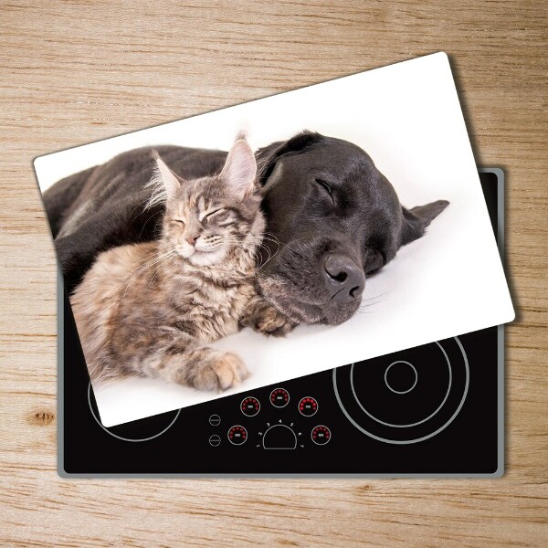 Worktop saver Dog with a cat