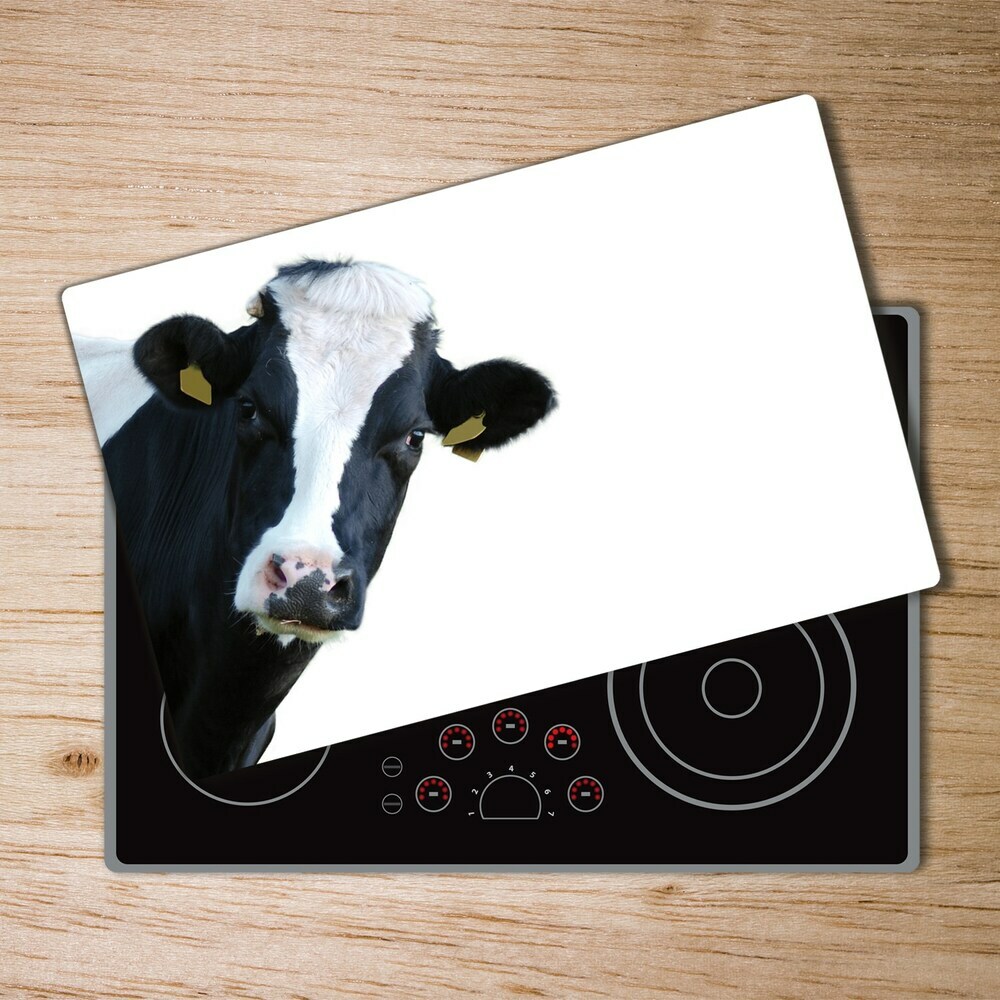 Glass chopping board Cow