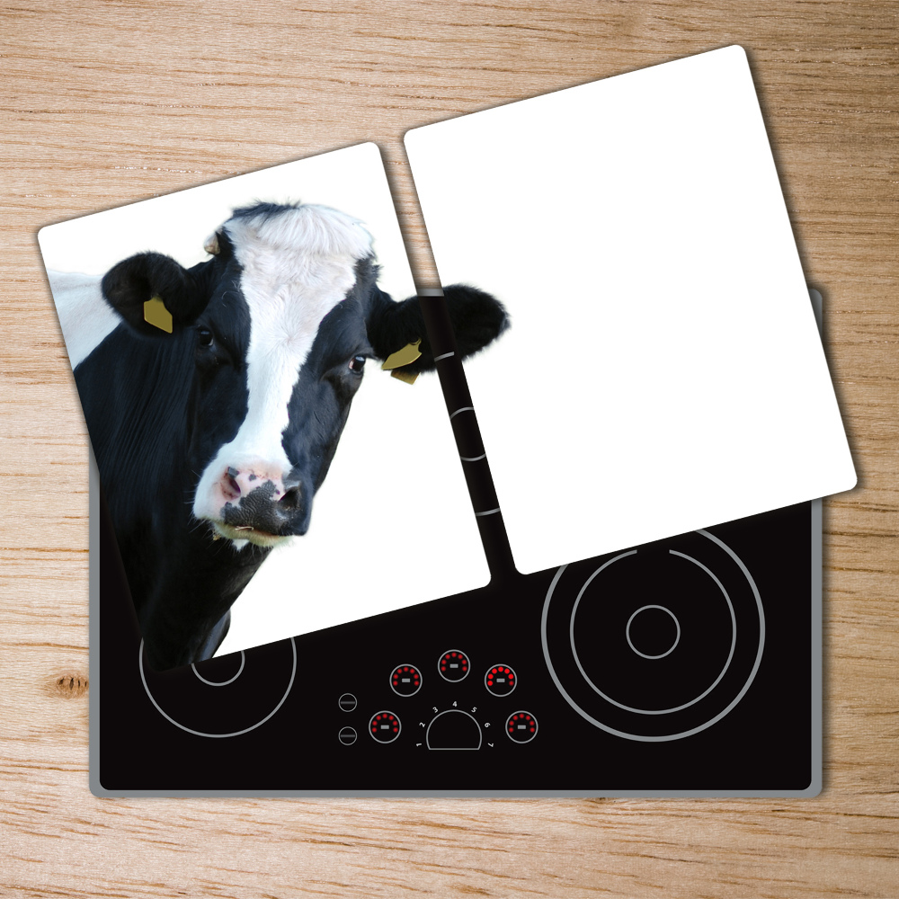 Glass chopping board Cow