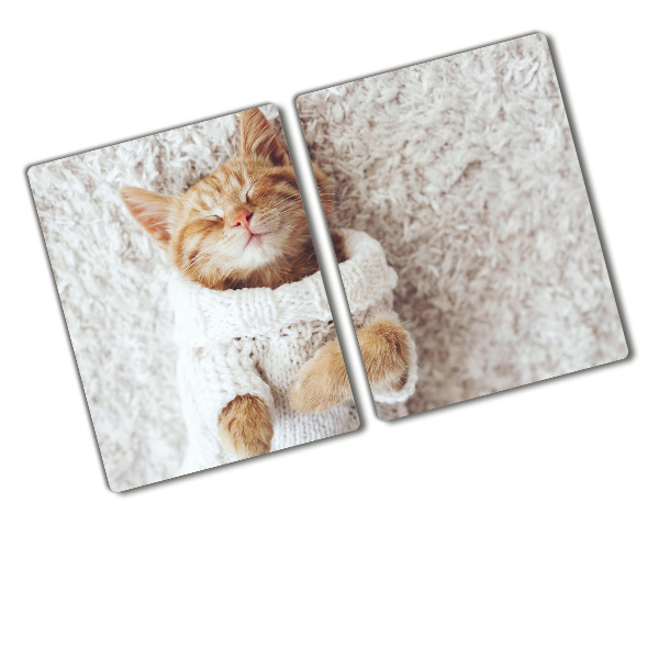 Cutting board A kitten in a sweater