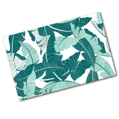 Chopping board glass Palm trees