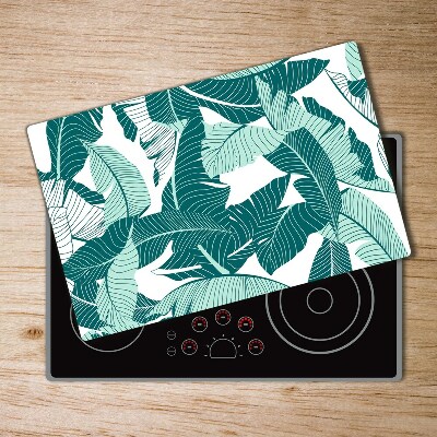 Chopping board glass Palm trees