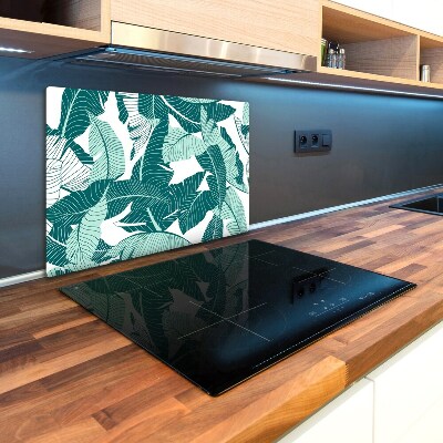 Chopping board glass Palm trees