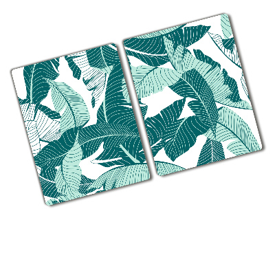 Chopping board glass Palm trees