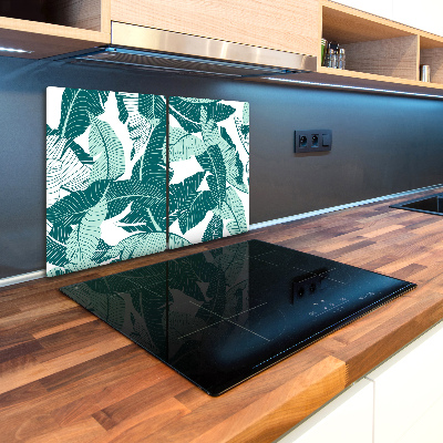 Chopping board glass Palm trees