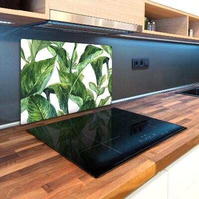 Chopping board glass Leaves