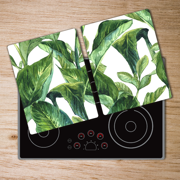 Chopping board glass Leaves