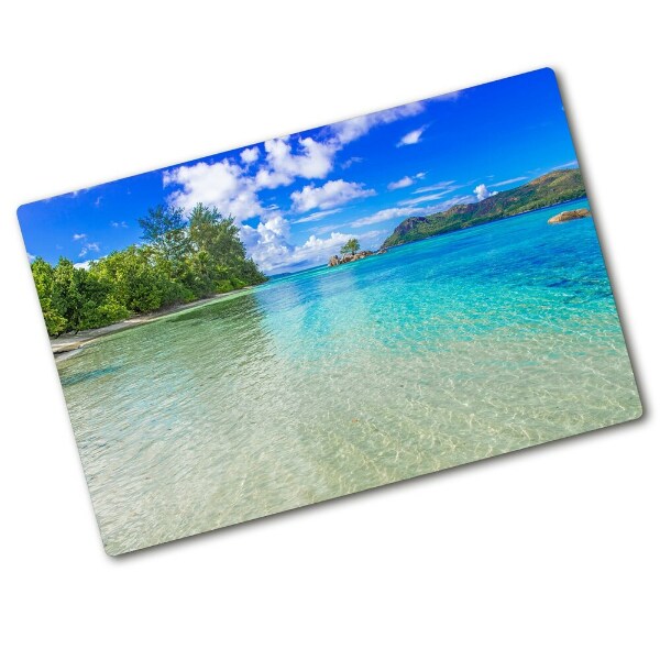 Chopping board Seychelles beach