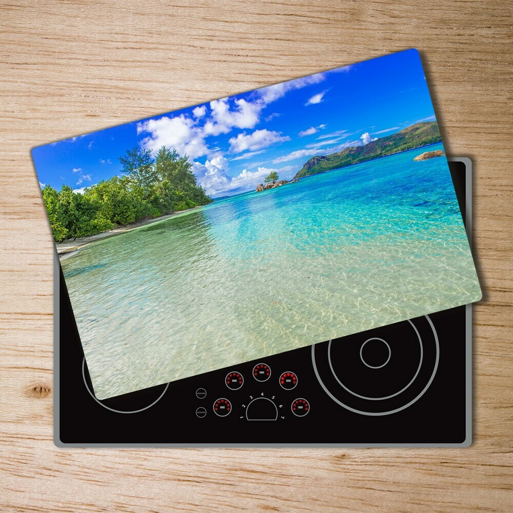 Chopping board Seychelles beach