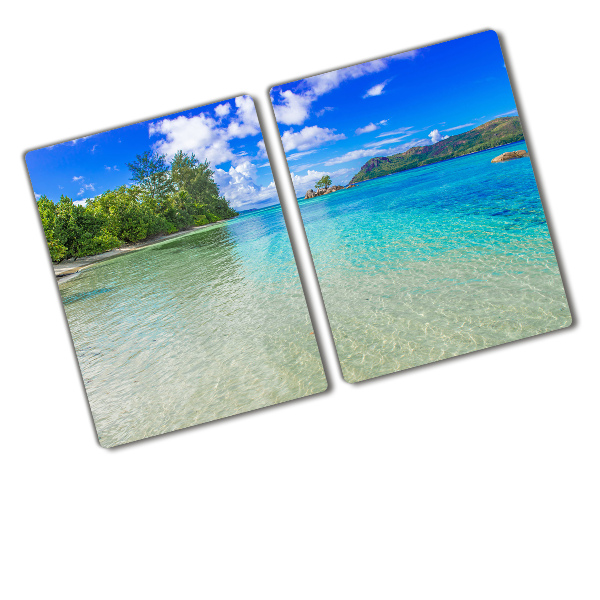 Chopping board Seychelles beach