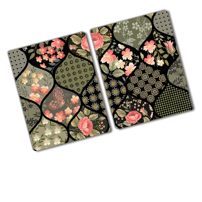 Chopping board glass Floral pattern