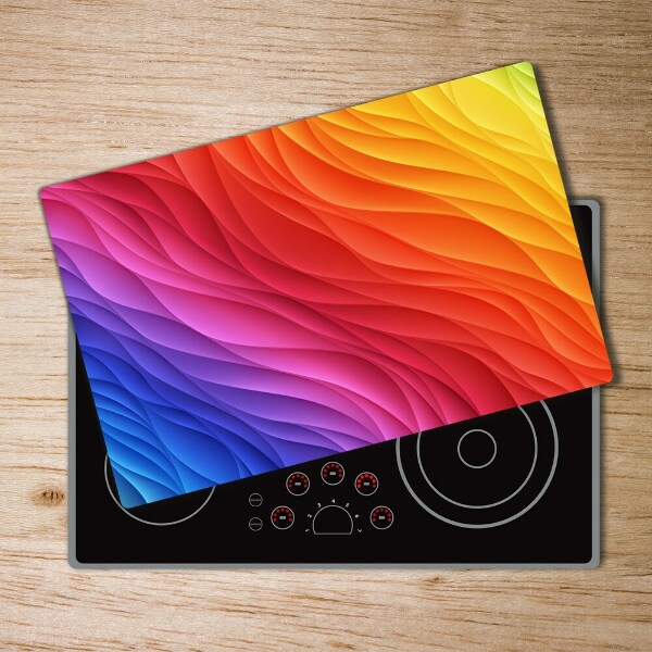 Glass chopping board Colorful waves