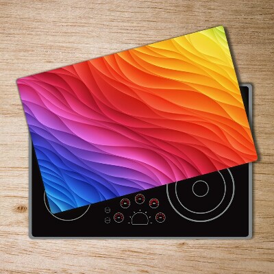 Glass chopping board Colorful waves