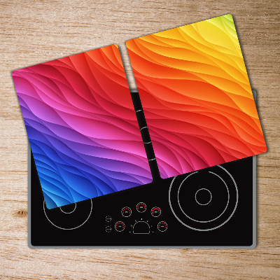 Glass chopping board Colorful waves