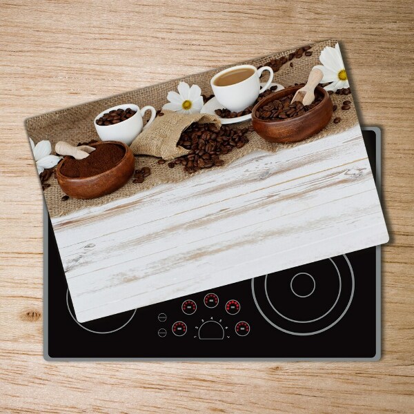 Chopping board glass Cup of coffee