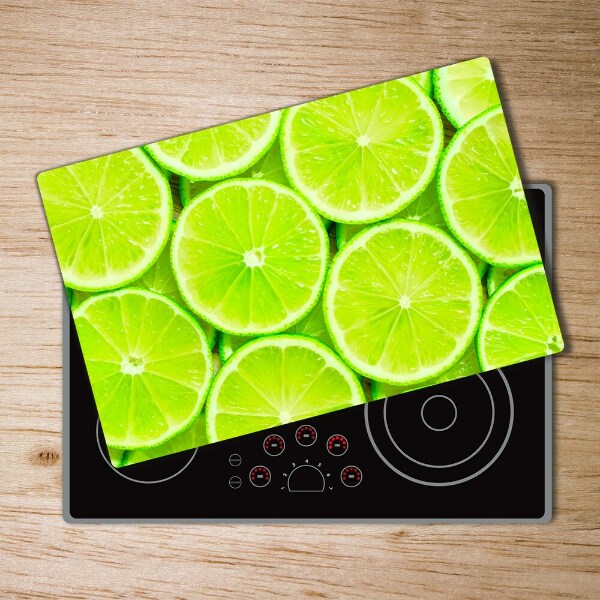 Glass chopping board Lime