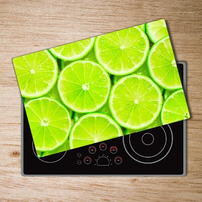 Glass chopping board Lime