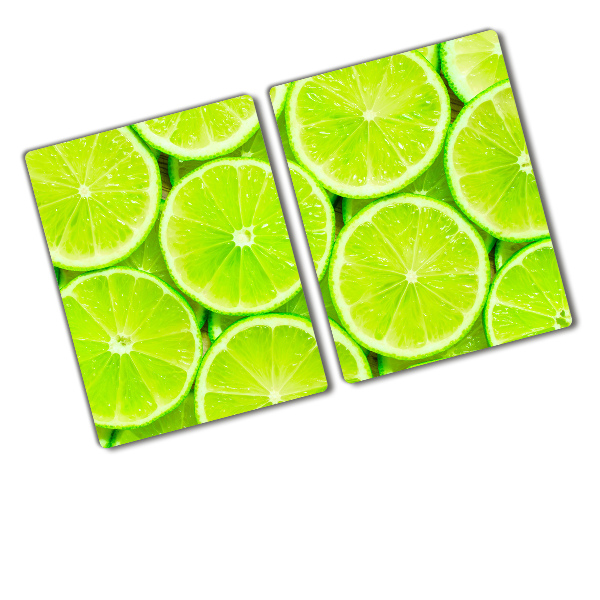 Glass chopping board Lime