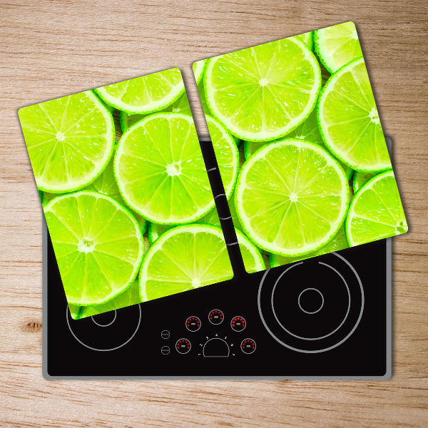 Glass chopping board Lime