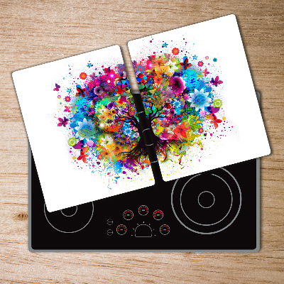 Cutting board Colorful tree