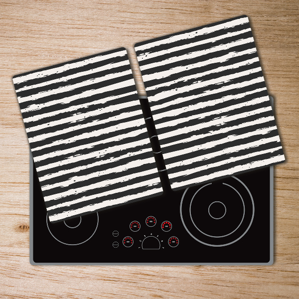 Worktop saver Black and white stripes