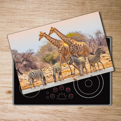 Cutting board Giraffes and zebra