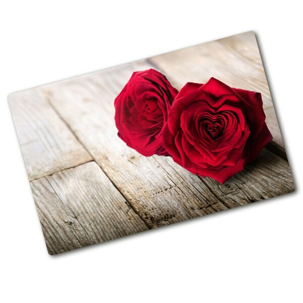 Cutting board Roses on wood