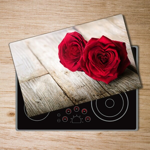 Cutting board Roses on wood