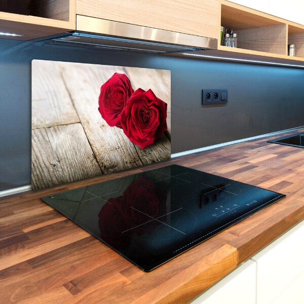 Cutting board Roses on wood