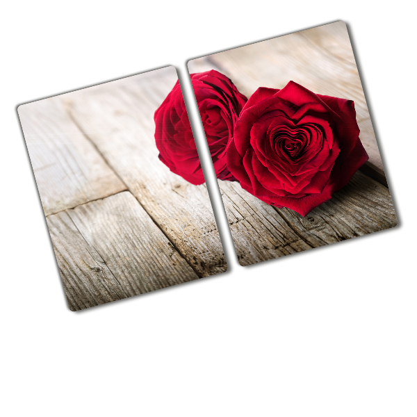 Cutting board Roses on wood