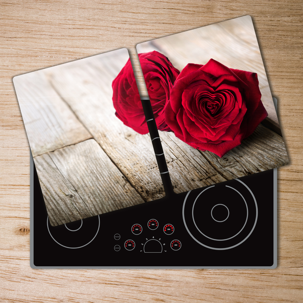 Cutting board Roses on wood