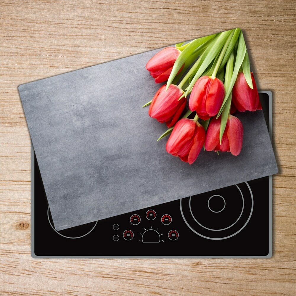 Cutting board Red tulips