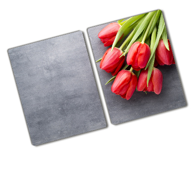 Cutting board Red tulips