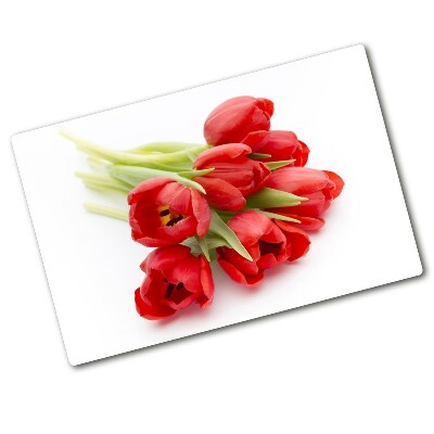 Cutting board Red tulips