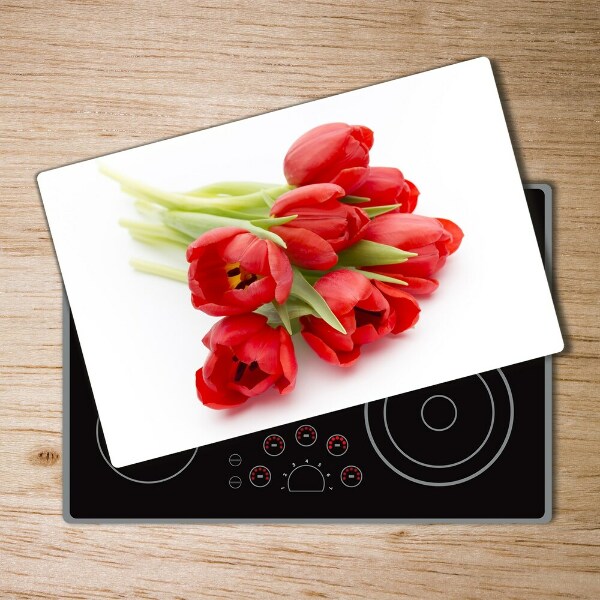 Cutting board Red tulips