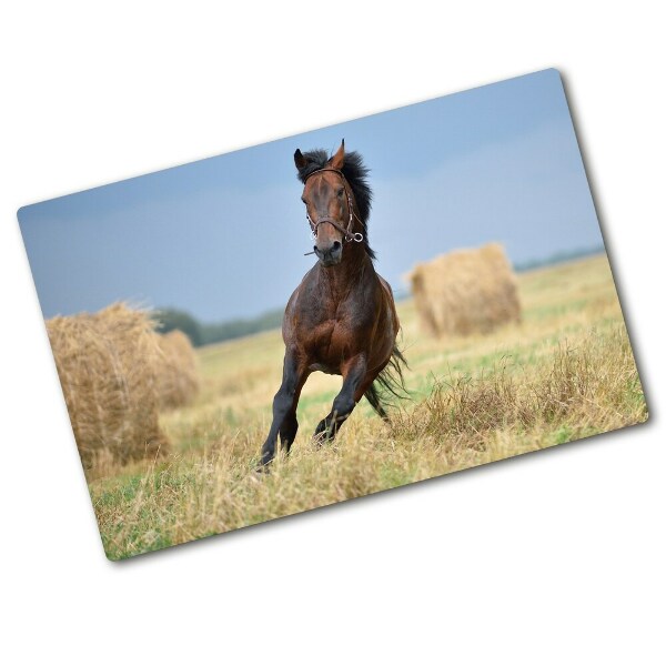 Chopping board glass Horse at a gallop