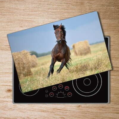 Chopping board glass Horse at a gallop