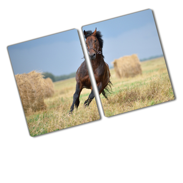 Chopping board glass Horse at a gallop