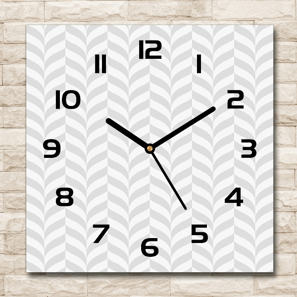 Square glass clock Geometric background