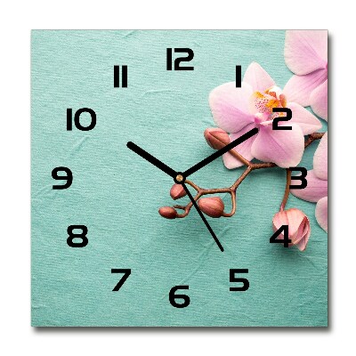 Square kitchen clock Orchid