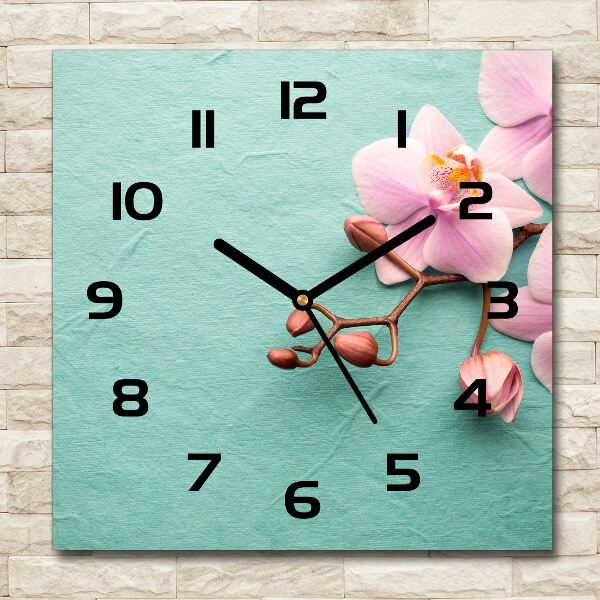 Square kitchen clock Orchid