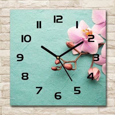 Square kitchen clock Orchid