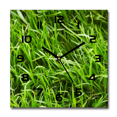 Square kitchen clock Grass