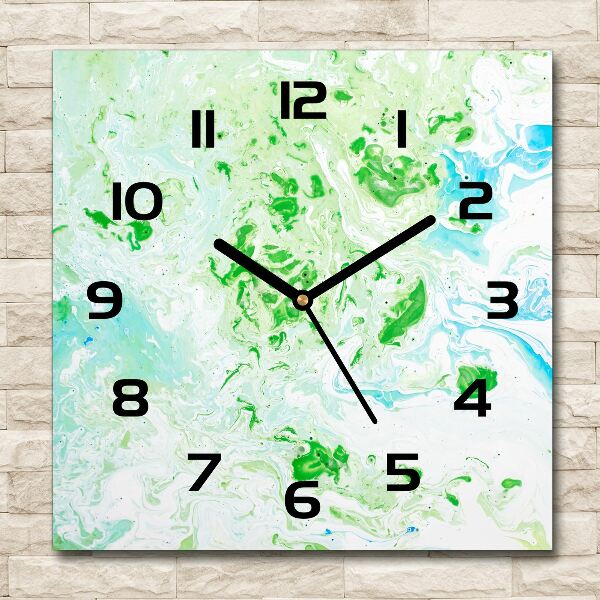 Square kitchen clock Abstract background