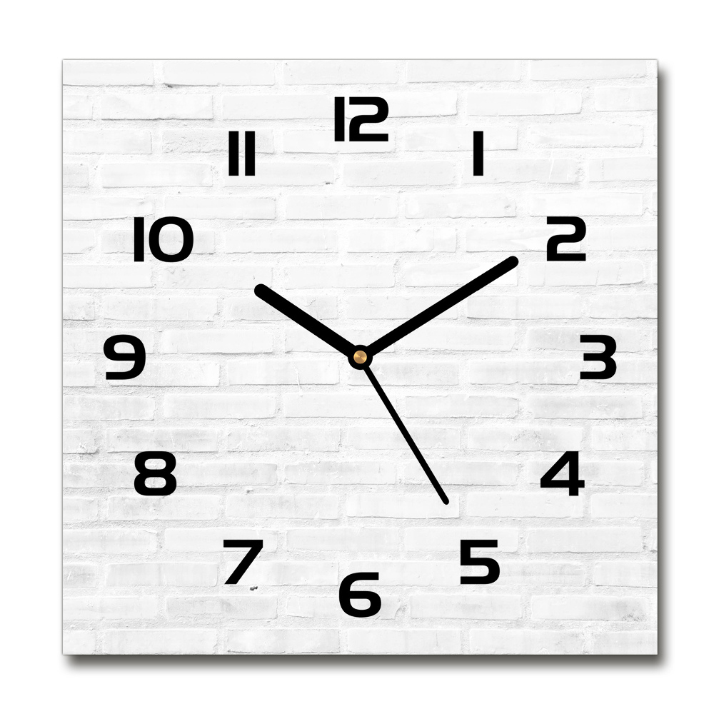 Square kitchen clock Brick wall