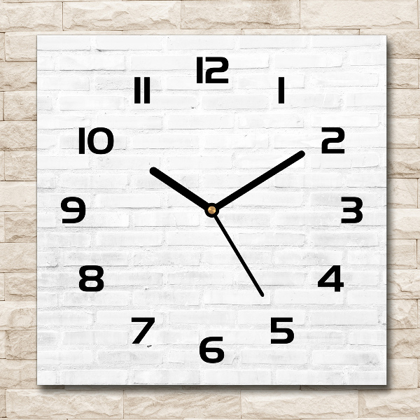 Square kitchen clock Brick wall