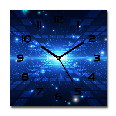 Square wall clock Three -dimensional background