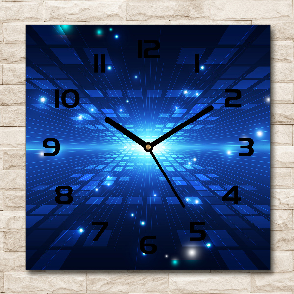 Square wall clock Three -dimensional background