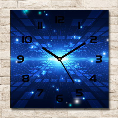 Square wall clock Three -dimensional background