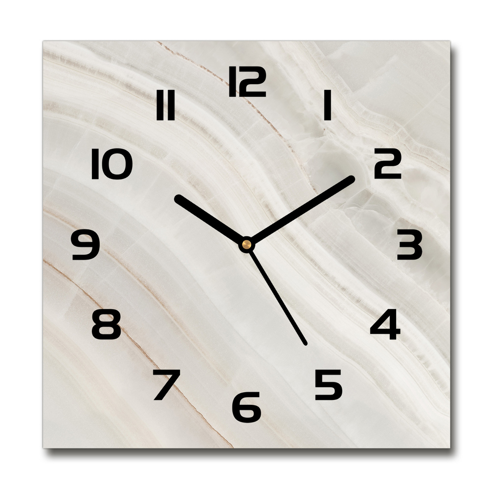 Square wall clock Marble texture